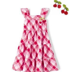 Gymboree Cherry Red White Check Dress   3T  NEW